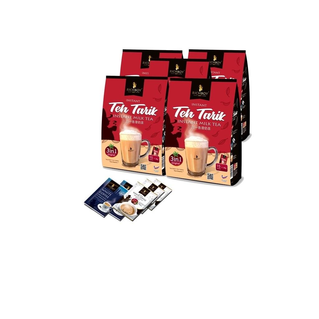 coffee (Q) [5 Packet Bdle] Richboy 3in1 Teh Tarik Free 5 Sachet Richboy