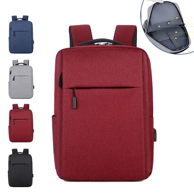 RL Men's Business Backpack Trend Casual Student School Bag Fashion Computer Backpack USB Interface