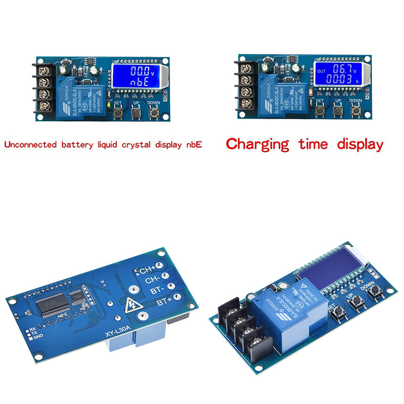 DC 6-60V 30A Storage battery Charging Control Module Protection Board Charger Time Switch LCD Display XY-L30A