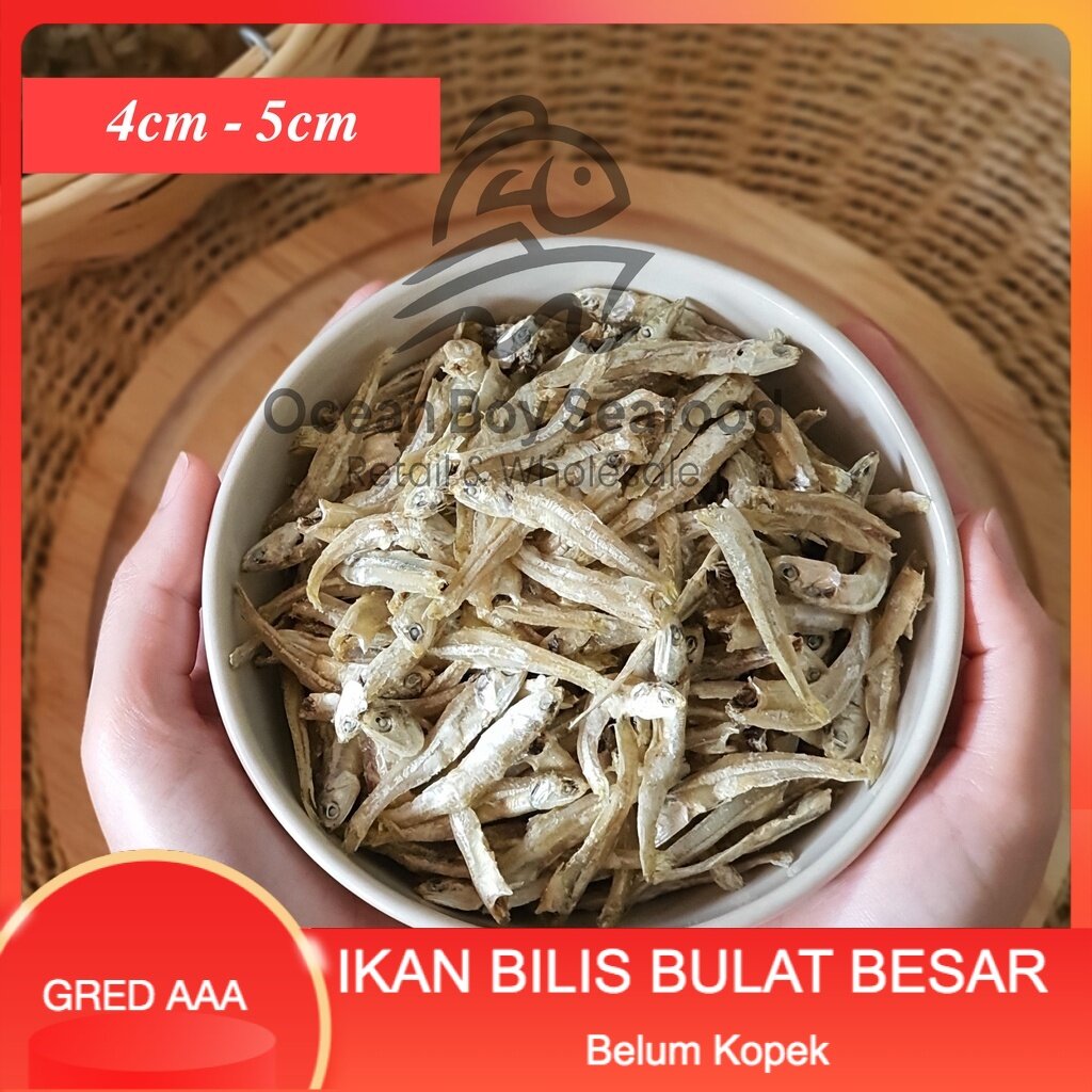 500g IKAN BILIS SABAH / BULAT BESAR / GRED AAA / BELUM KOPEK / OCEAN ...