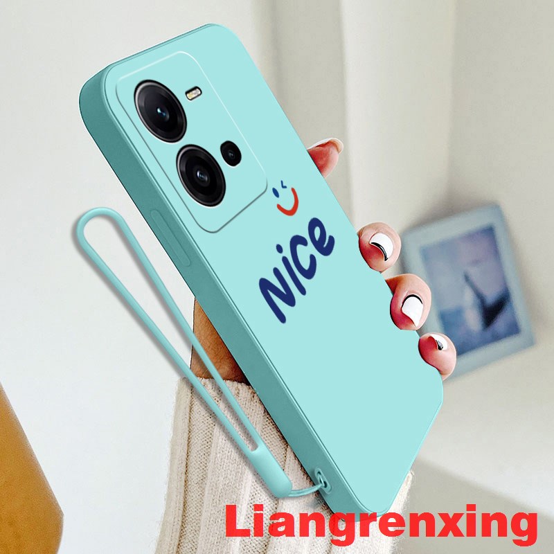 ốp lưng ốp lưng Vỏ Ốp mềm Vivo Y35 4G 2022 vỏ điện thoại bảo vệ Silicone lỏng mịn vỏ Cản Sốc chống sốc thiết kế mới ytnc01 viền vuông cute đẹp viền vuông cute