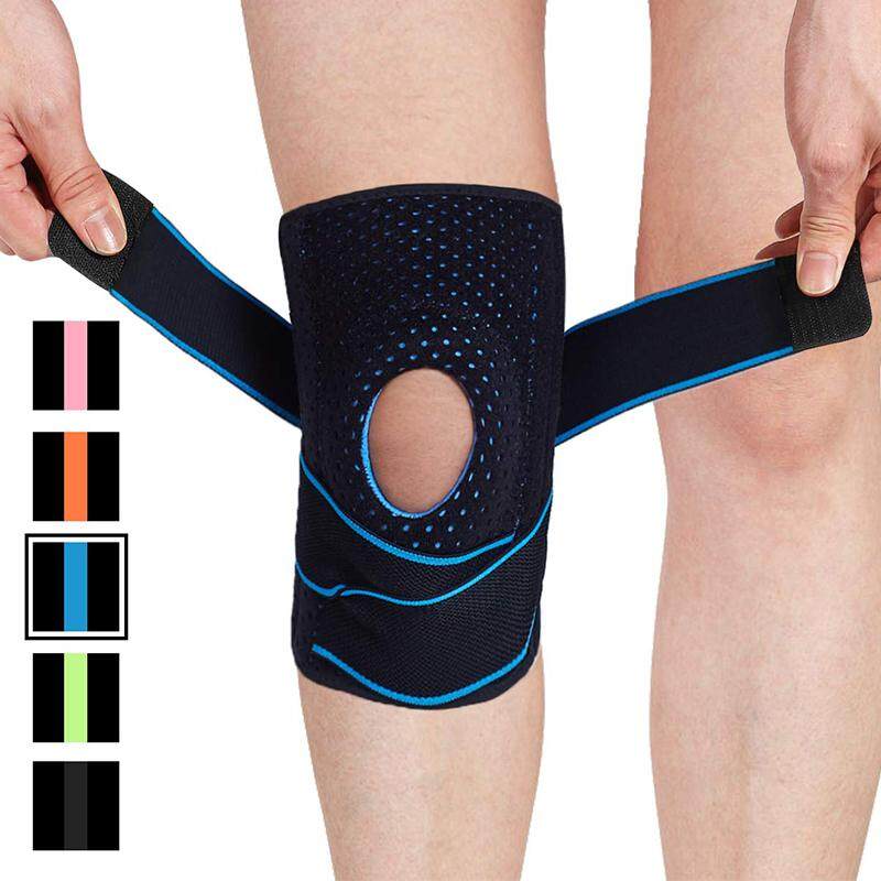 Knee Brace- Open-Patella Stabilizer Non-Slip With Medical Grade Quality Breathable Neoprene for Any Sport Protection Recovery and Pain Relief Knee Pads L, Regular Velcro Adjustable Knee Support