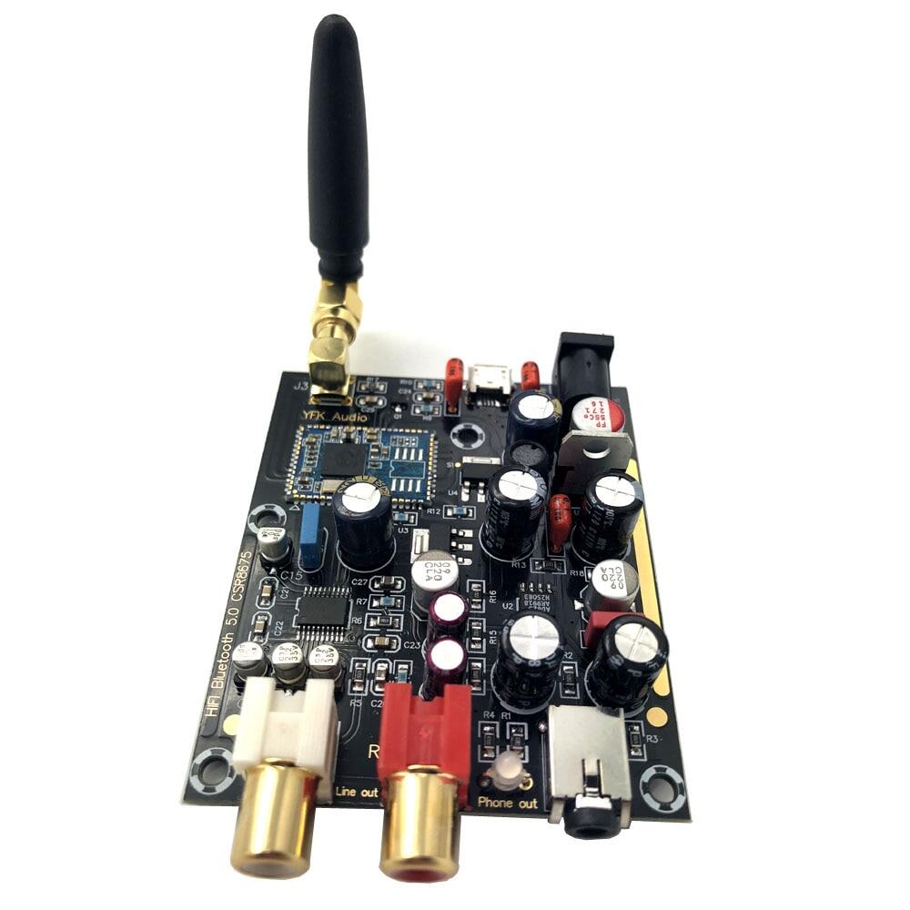 1 APTX HD LDAC CSR8675 Bluetooth 5.0 Wireless Receiver PCM5102A I2S DAC Decoder Board HIFI Support 24BIT With Antenna A5-007