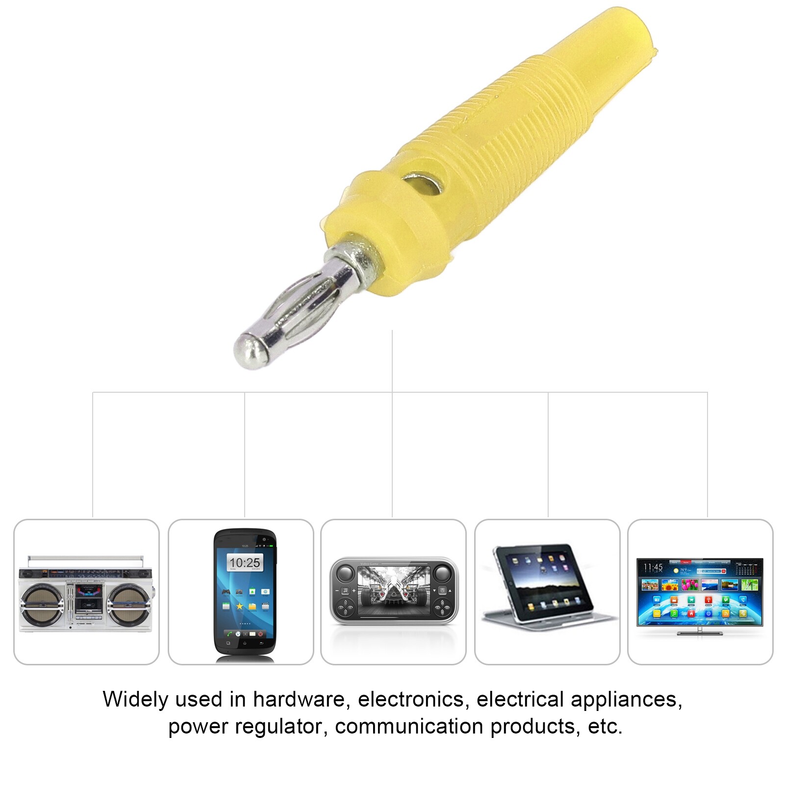 Banana Plug Terminals Rugged Long Service Life Widely Used 4mm Banana Plug Connector for Industrial Equipment