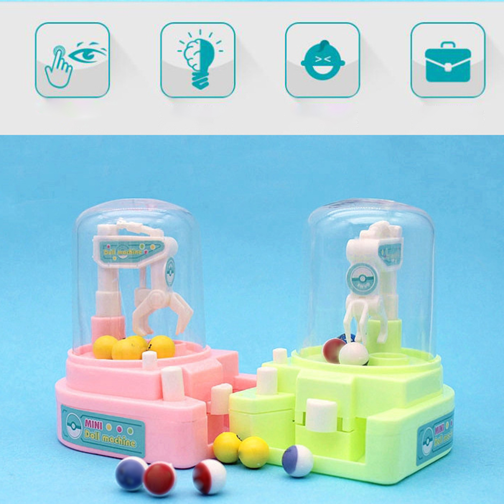 Adventure Toy Mini Ball Claw Manual Candy Grabber Machine Children Interactive Educational Toy