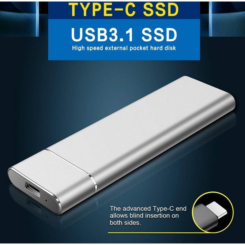 Portable SSD 500GB 1TB 2TB External Hard Drive 4TB 8TB Type-C USB 3.1 High Speed 1TB External Storage Hard Disks...
