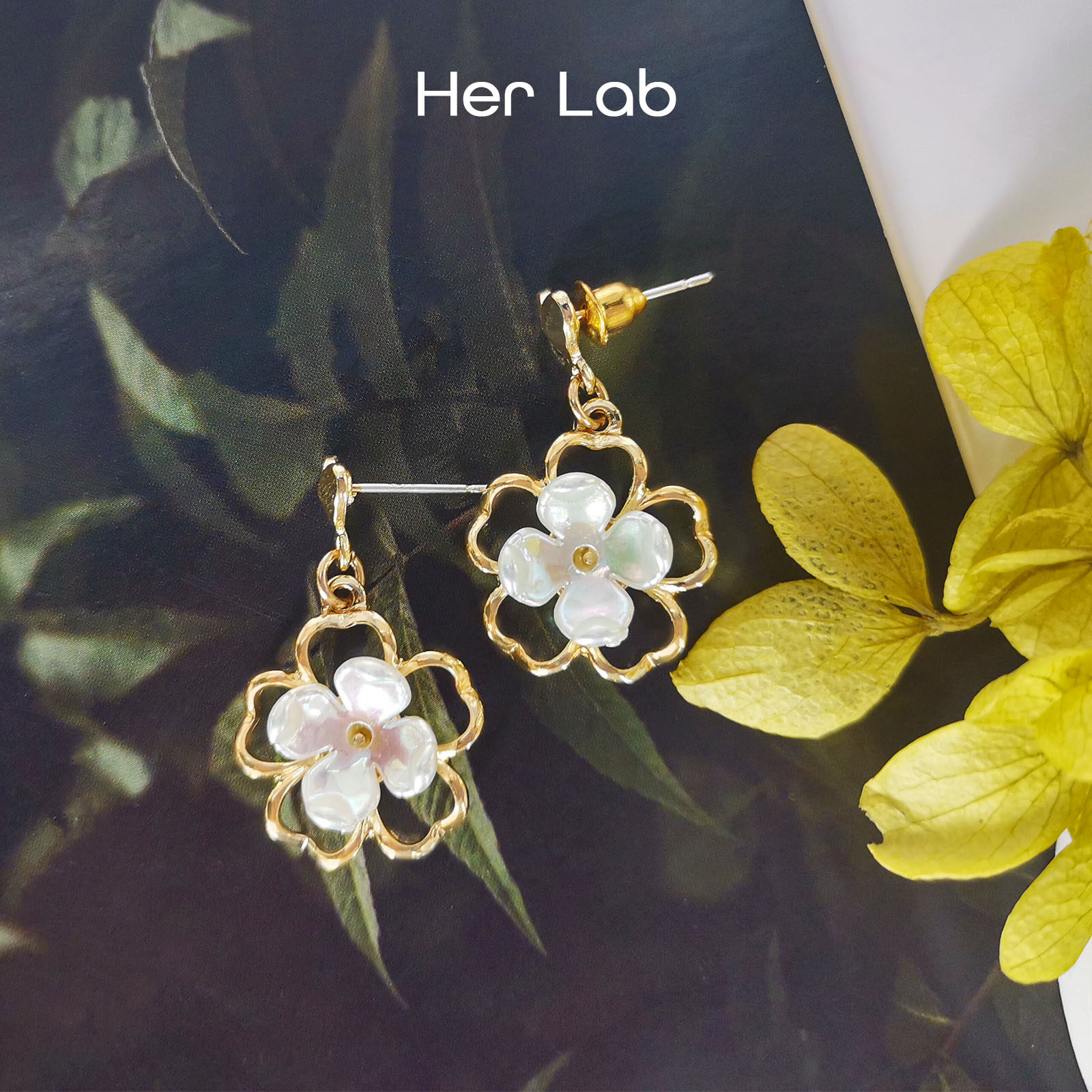 Her Lab Jewelry ไทเทเนียมต่างหู Hypoallergenic ต่างหูสำหรับหู Sensitive