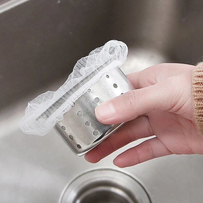 Disposable Sink Filter Mesh Bag Strainer Waste Filter Drainage Hole Garbage Bag Kitchen Clean Supplies