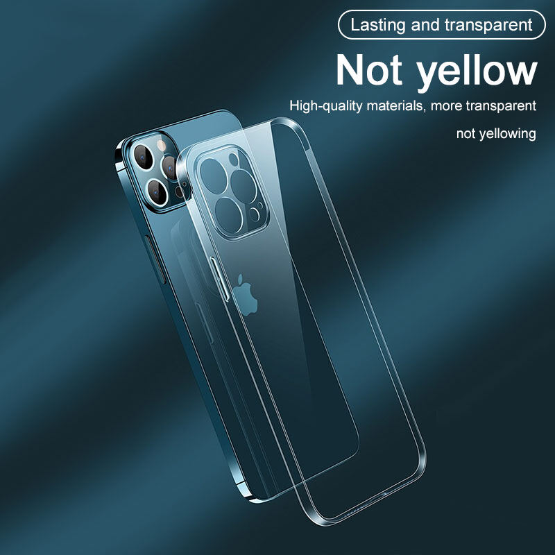 Ultra Thin Lens Protection Phone Case For iPhone 12 Pro Max Soft Back Cover iPhone 11 Pro Max Transparent Silicone Case 12 Mini