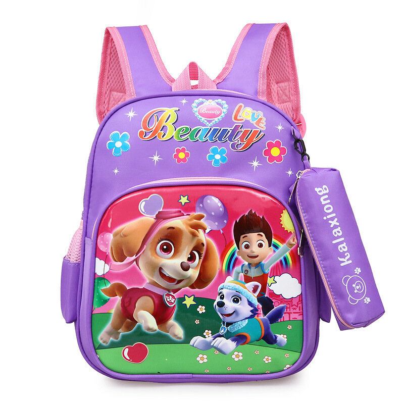 YA ZHOU LONG Kindergarten school bag cartoon printed children's school bag kindergarten backpack