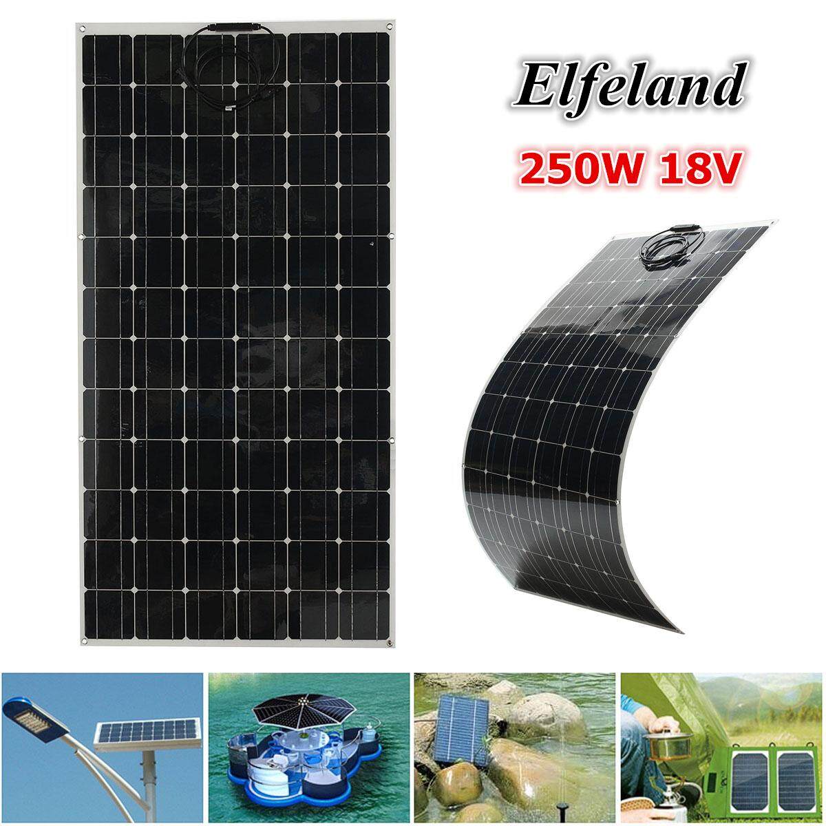 【Free Vận Chuyển + Đèn Flash Deal】Elfeland Năng Lượng Mặt Trời Thành Phố-Chip 250 Watt 40 V pin năng Lượng Mặt Trời 250 W Bán Linh Hoạt + 1.5 m