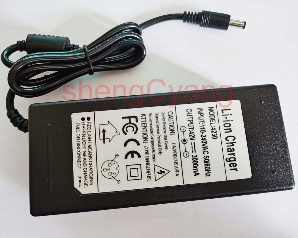Ac 100v-240v dc 42v 2a 3a charger supply power 2000ma 3000ma for 36v 38v battery cables electrica