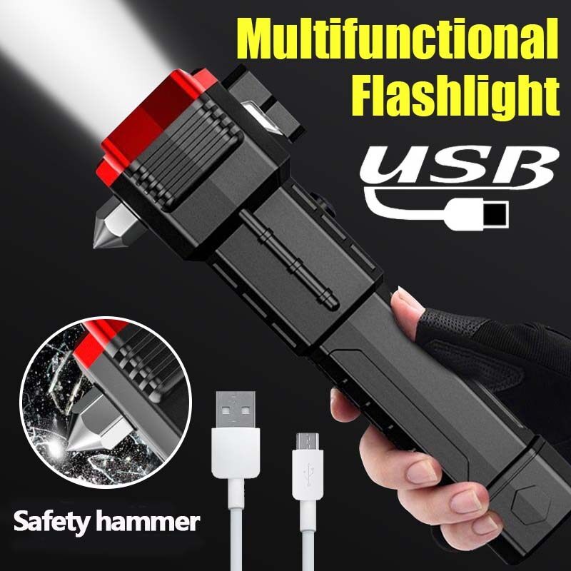 6 in 1with Safety Cutter lampu suluh led 500000w torch light Lampu ...