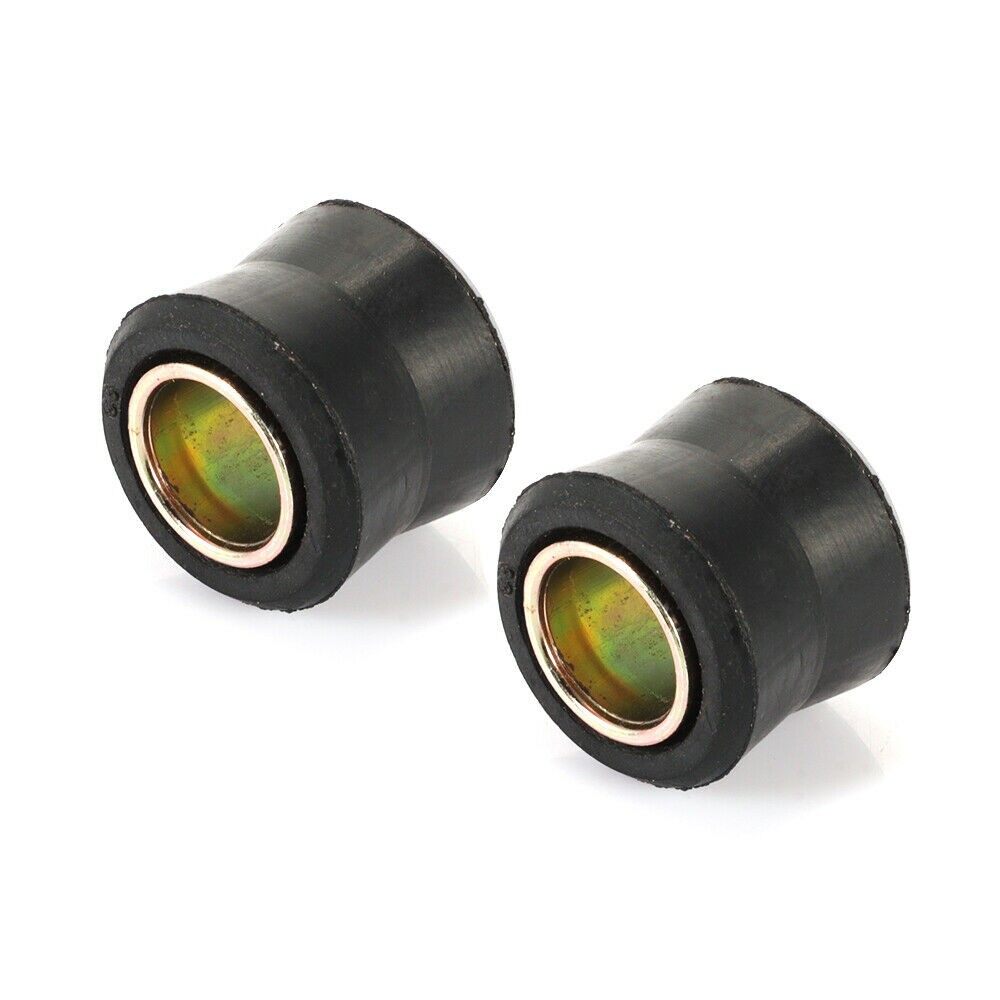 2pc12MM Motorcycle Rear Shock-Absorber Rubber Bush Suspension Universal Black