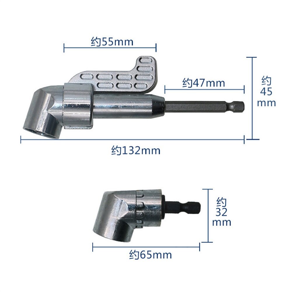 LangTu 105 độ góc phải mũi khoan Ổ cắm kéo dài cho góc chặt chẽ với nam châm mạnh 1/4 inch tuốc nơ vít lục giác góc cạnh bit chủ