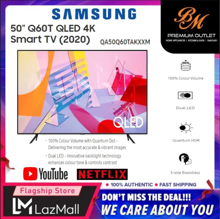 Samsung New Model 2021 50 Q60 4k Smart Qled Tv Qa50q60takxxm Qa50q60ta Warranty By Samsung Malaysia Lazada