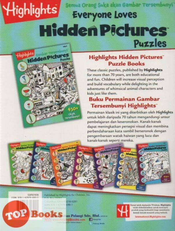 Pelangi Children-Highlights - Gambar Tersembunyi - Hidden Pictures Puzzles -Buku 8 (BM/BI) Malaysia