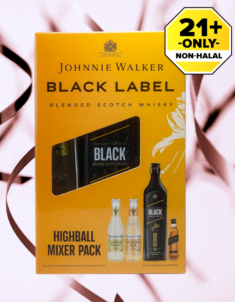 Johnnie Walker Black Label Highball Mixer Pack (Gift Pack) 700ML Lazada