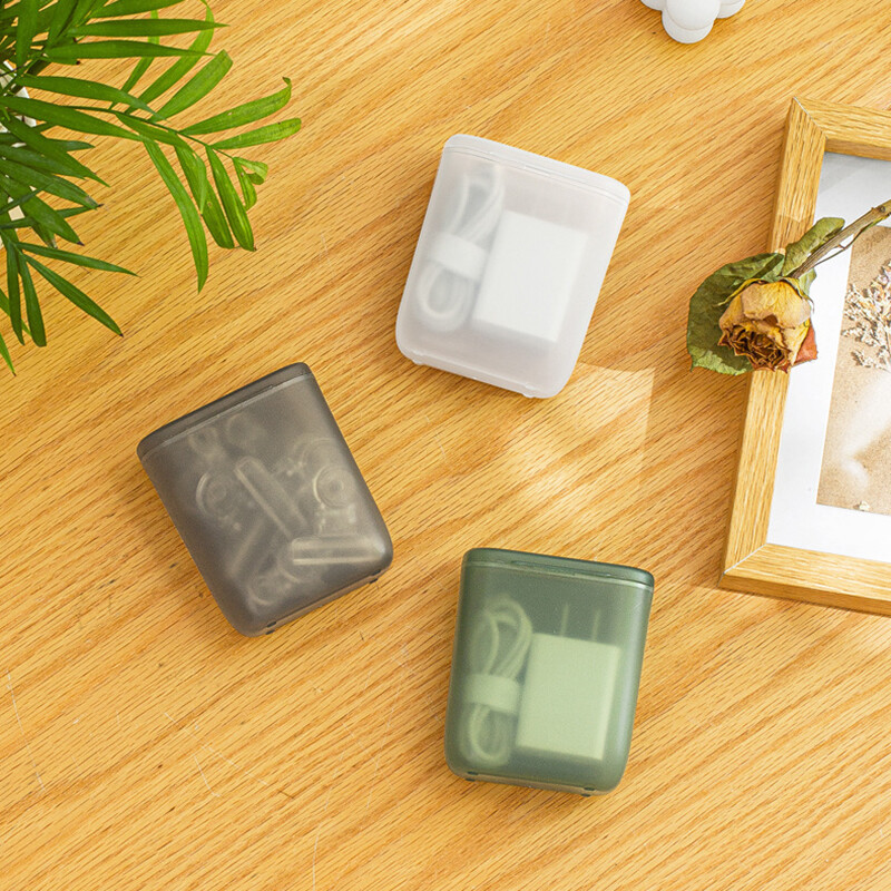 【YIDEA HONGKONG】Headphone Cable Data Cable Storage Box/Mini Gadget Storage Basket for Traveling/Desktop Organizer Container