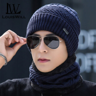 LouisWill mũ len nam Mũ len kèm khăn lót nỉ siêu ấmmũ len đẹp nón len mũ thumbnail