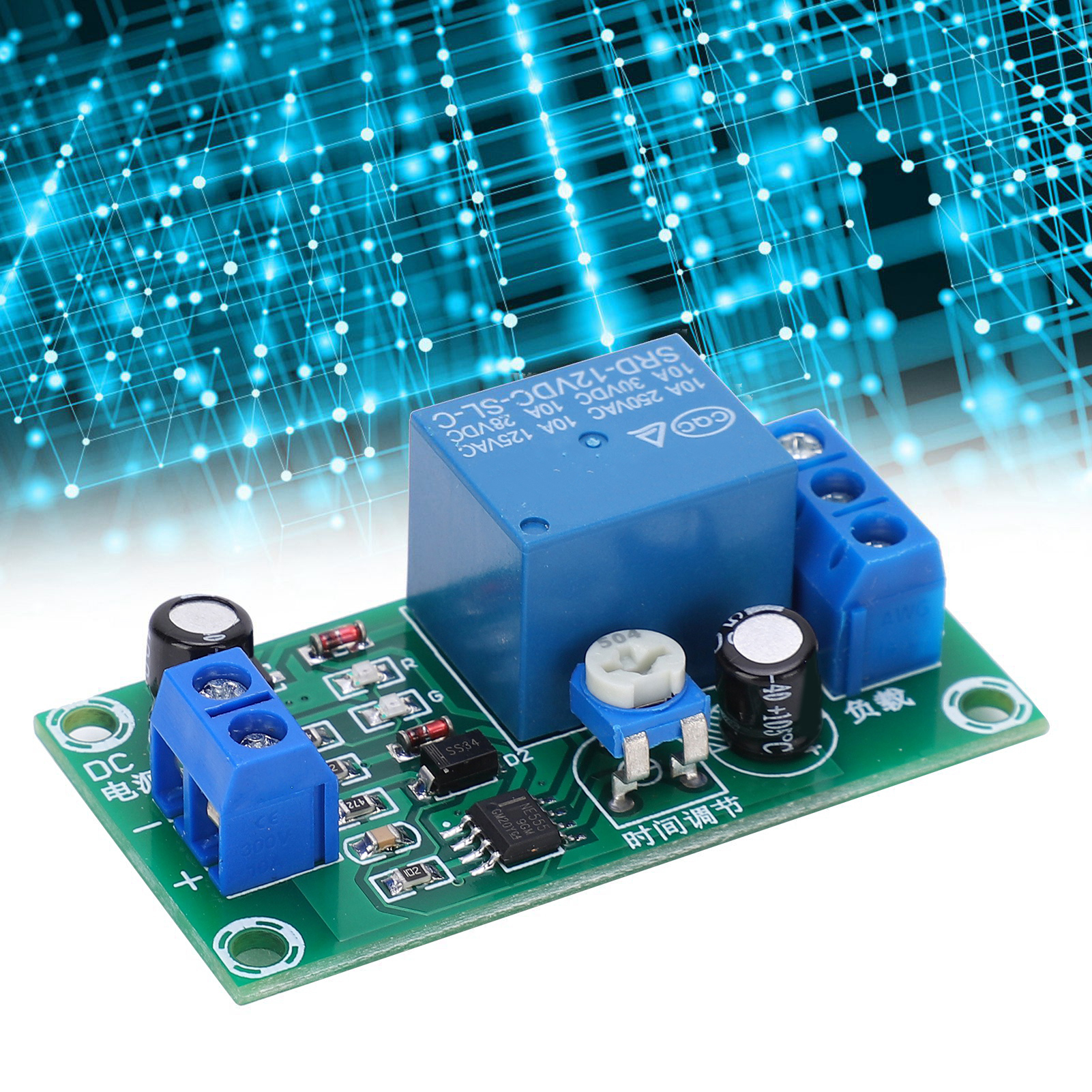 Time Delay Relay Module New Delay Relay Module Disconnect Circuit Board 12V for Automotive Electronics