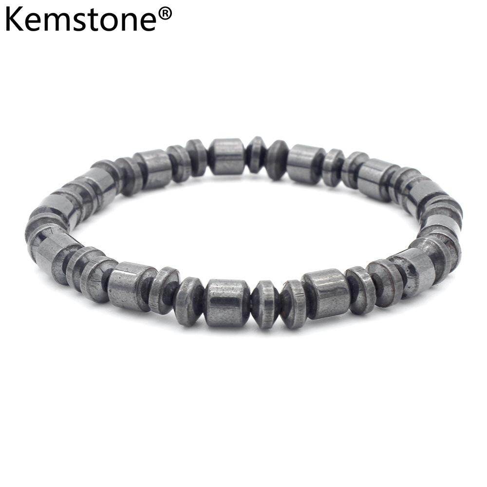 Kemstone Retro Magnetic Black Magnet Health Bracelet for Men Women