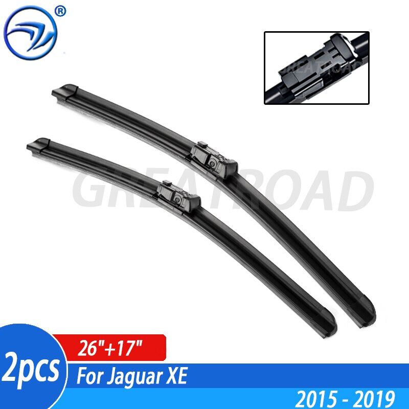 Wiper 4a front wiper blades for jaguar xe 2015 - 2019 windshield windscreen front window 26"+17"