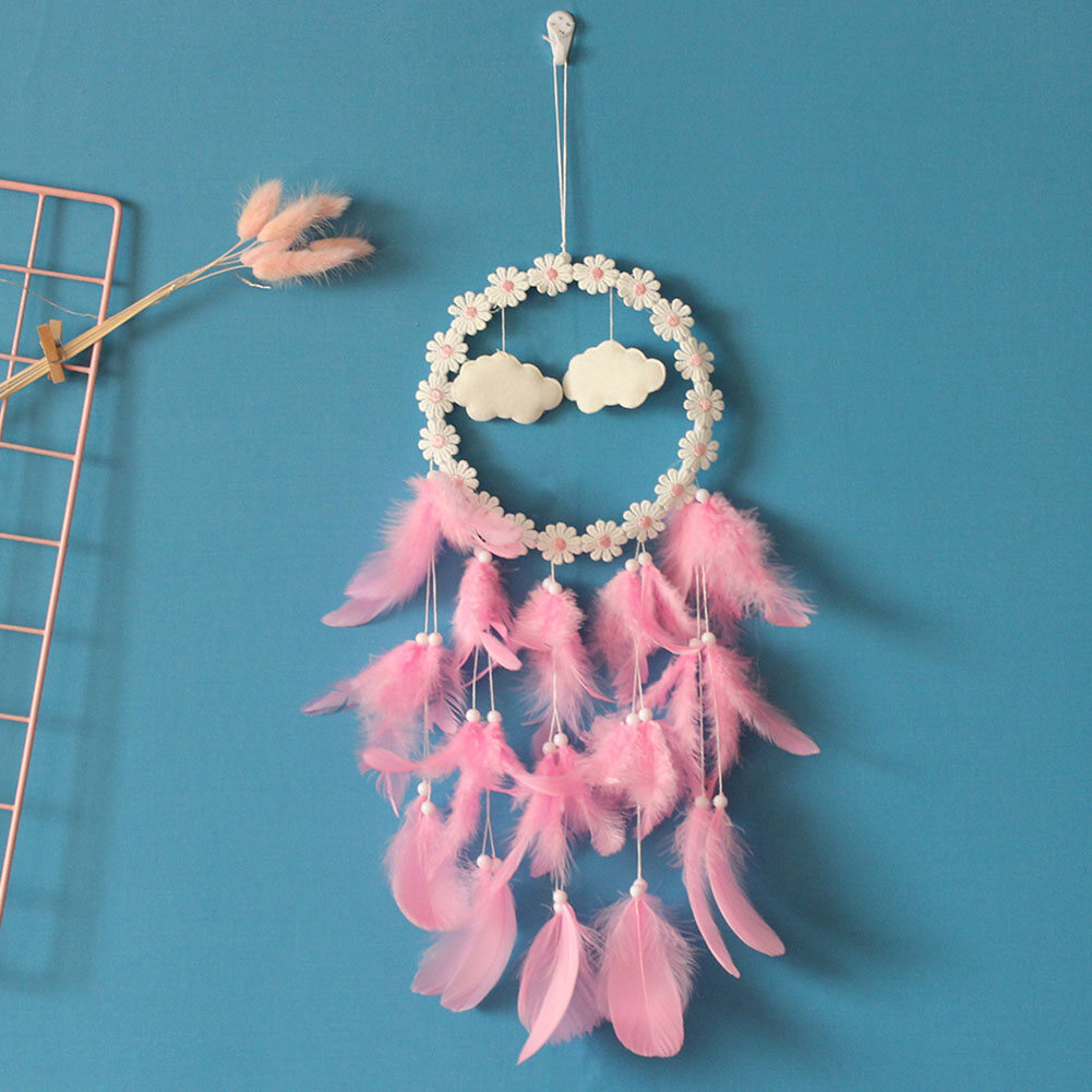 LED Flower Cloud Feather Dream Catcher String Lights Decorative Night Lamp