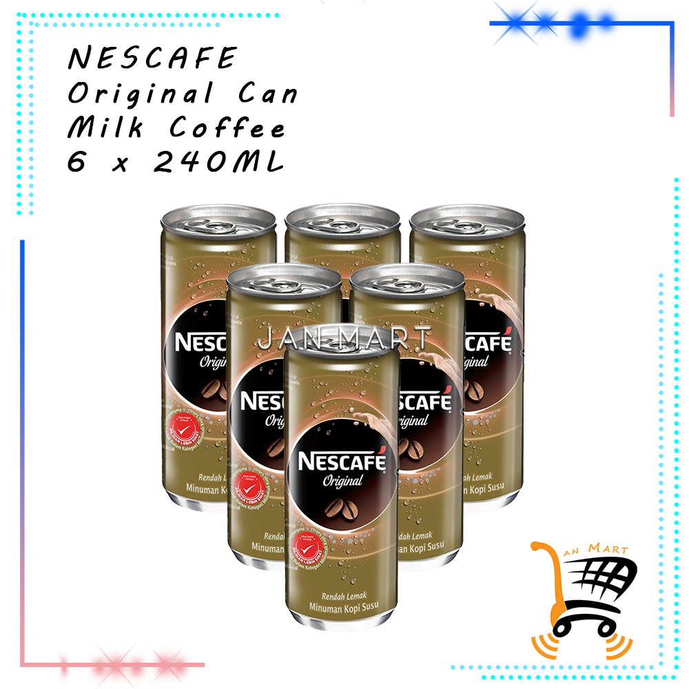 NESCAFE Coffee Original Can Milk Coffee 6 x 240ML Lazada