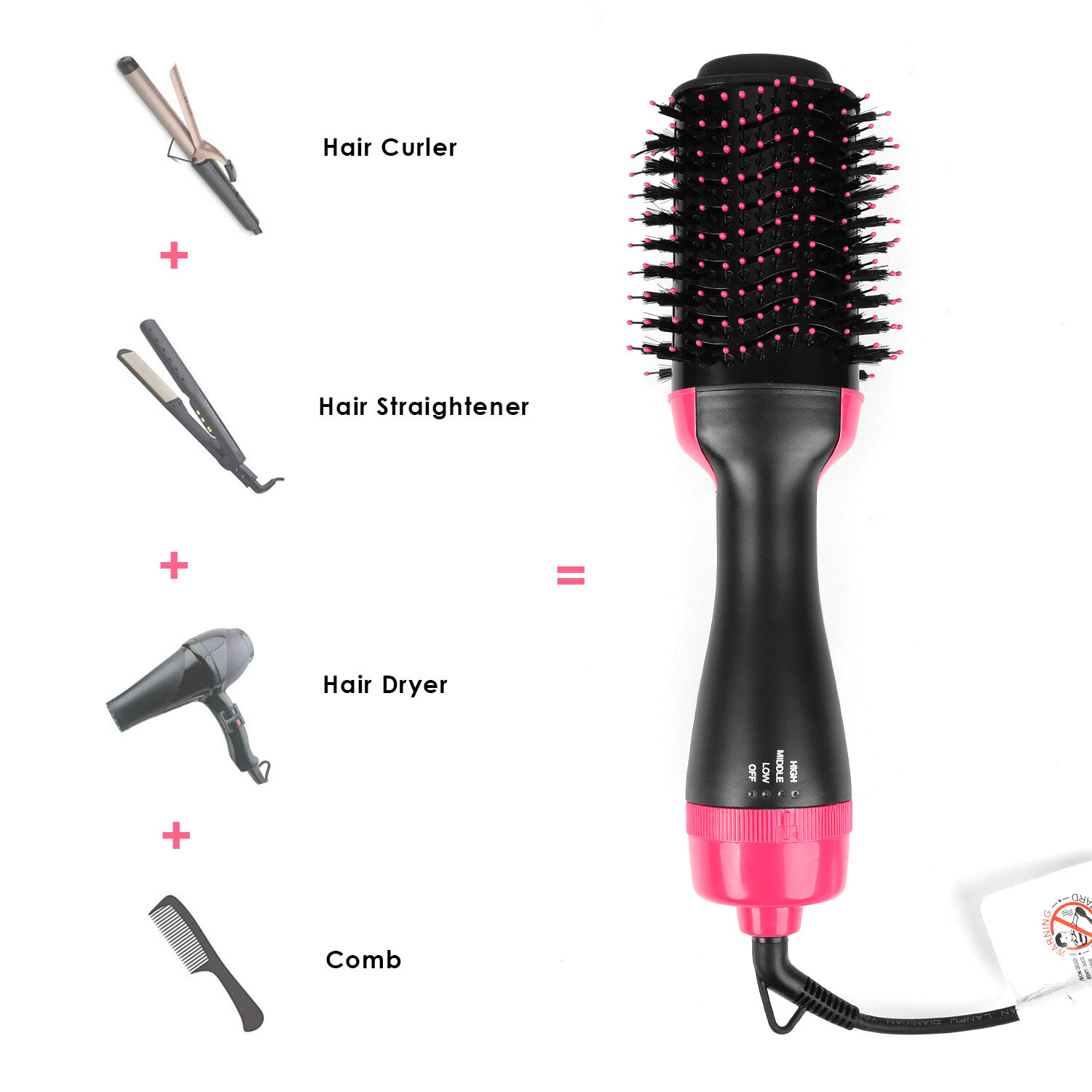 brush hair styler iron