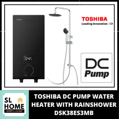 Toshiba (DSK38ES3MB-RS) Instant Water Heater *With Pump + Rain Shower