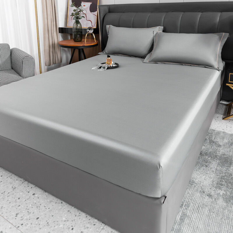 SUNLIGHT HOME Cooling Bedsheet 6 Colors,Solid Color Bed Sheet,Breathable Fitted Bedsheet