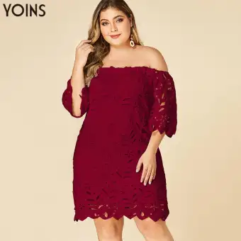 yoins white lace dress