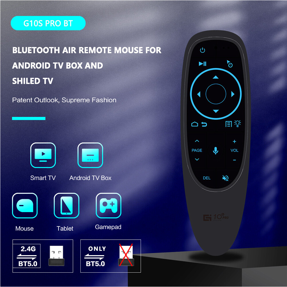 Kebidumei Wireless Air Mouse Smart Controller Voice Remote Control Wireless 2.4G / Bluetooth 5.0 Gyroscope Voice Control Wireless Air Mouse