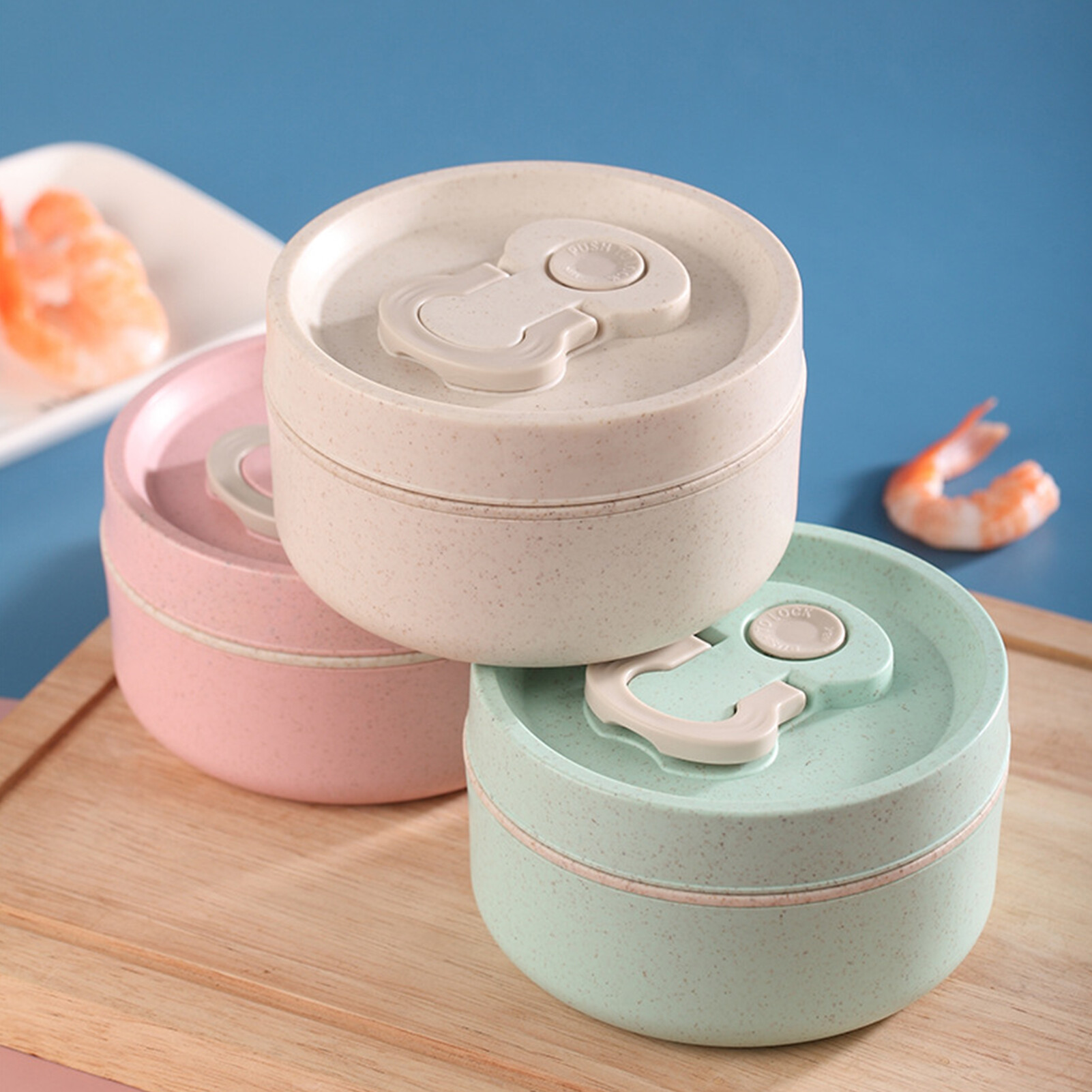 650ML Lunch Box Food Grade High Temperature Resistant Thickened Leakproof Stable Handle Microwave-heating No Odor Easy Cleaning Bento Box