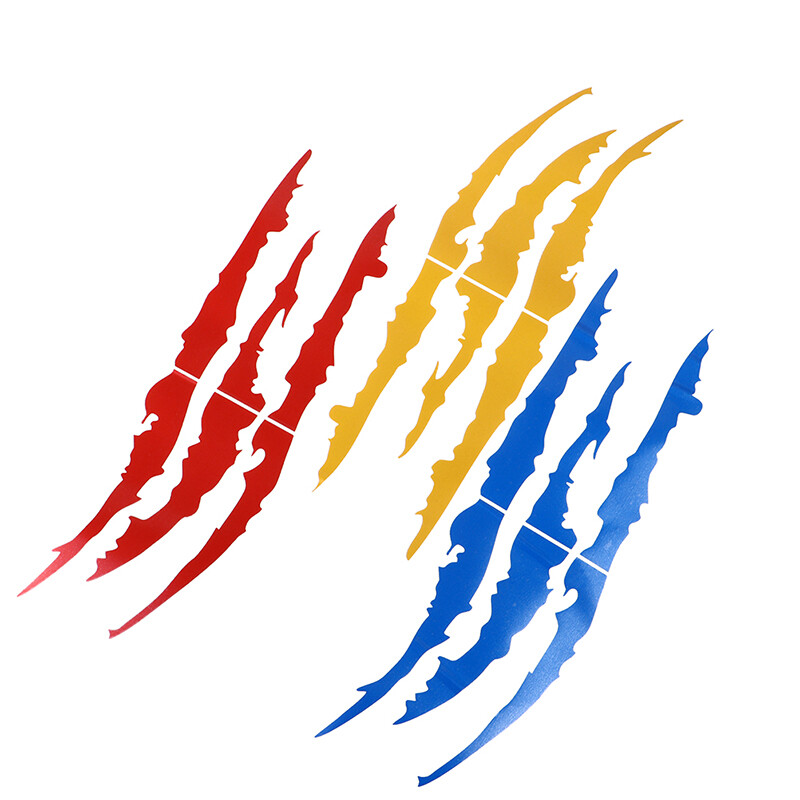NEW ARRIVAL Car Stickers Reflective Monster Claw Marks Scratch Stripe Marks Headlight Decal