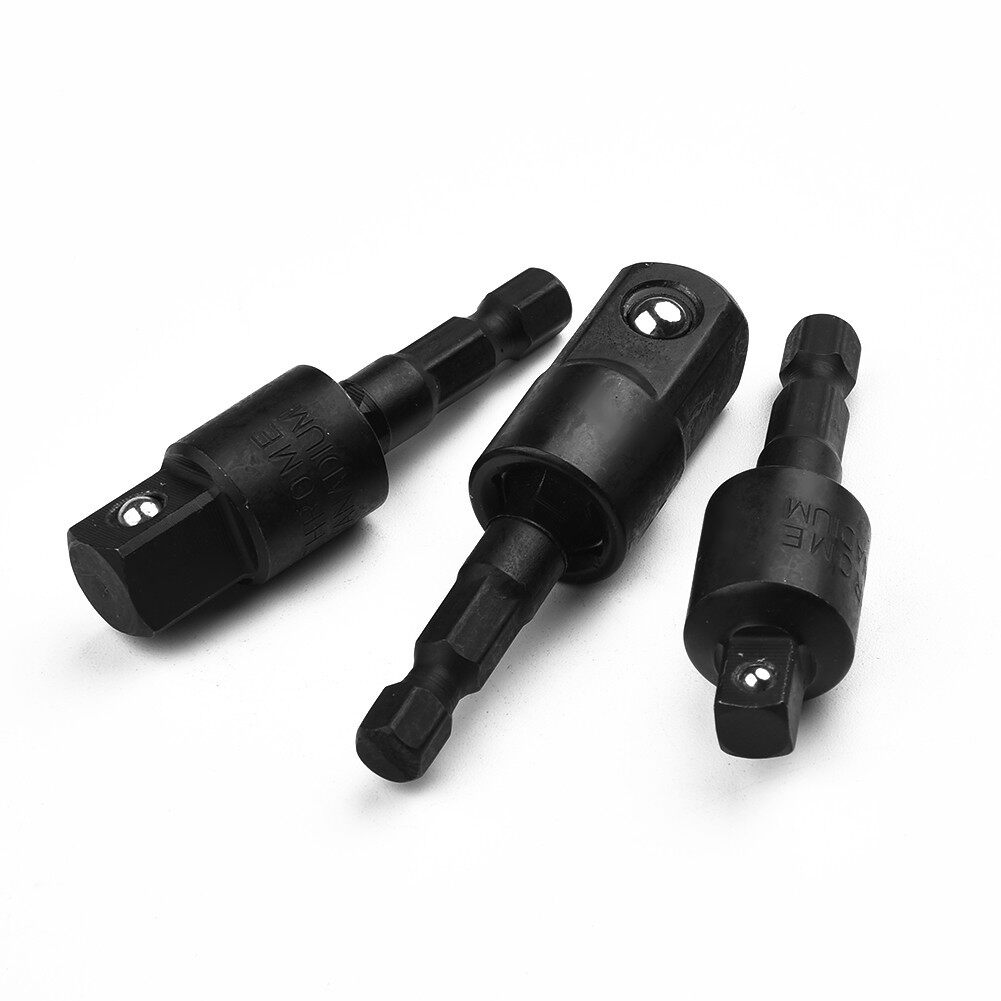 Toolstar 1PC 360° Rotatable Electric Drill Socket Adapter for Impact Driver 1/4 3/8 1/2