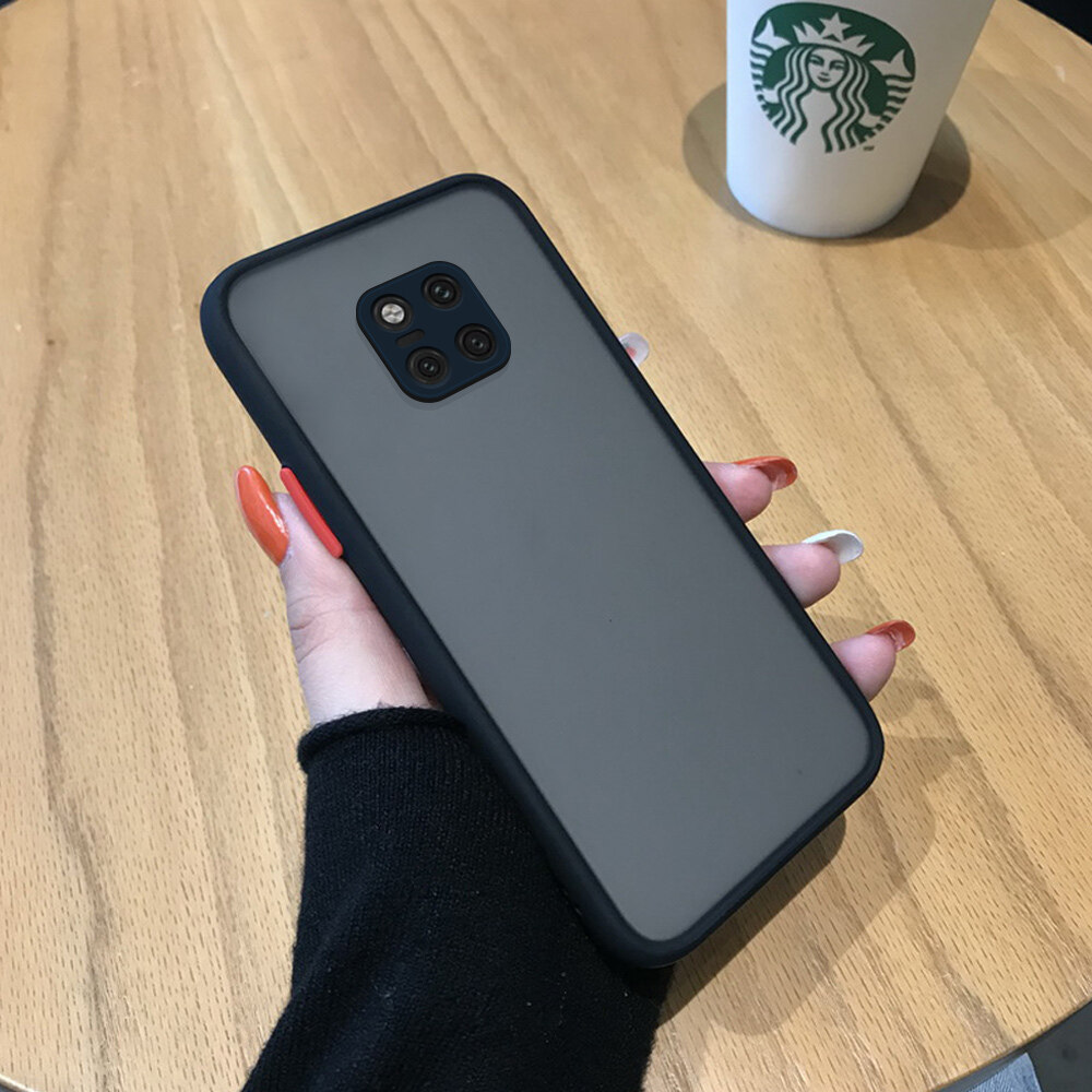 Huawei Mate 20 Pro Case Ultra Thin Skin Feeling Frosted Hard Back DIY Button Full Cover Case For