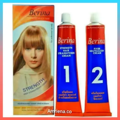 Berina Hair Straightener & Hair Strength Cream / Krim Pelurus Rambut Berina