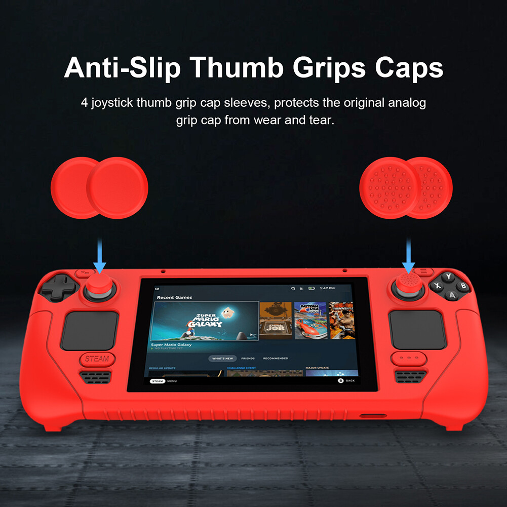 Protective Sleeve Silicone Shell Case Anti-Scratch Shockproof with Button Caps Game Accessories for Steam Deck Game Console