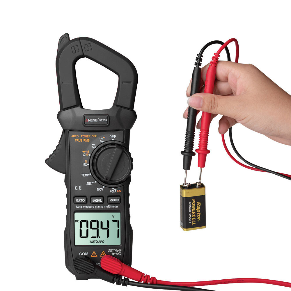 ANENG ST209 Multimeter Clamp Meter Digital 6000 Counts True RMS Amp DC/AC Current Clamp Tester Meters Voltmeter Auto Ranging LCD Display