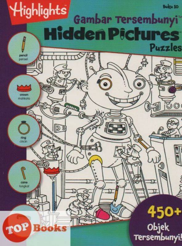 Pelangi Children-Highlights - Gambar Tersembunyi -Hidden Pictures Puzzles - Buku 10 (BM/BI) Malaysia