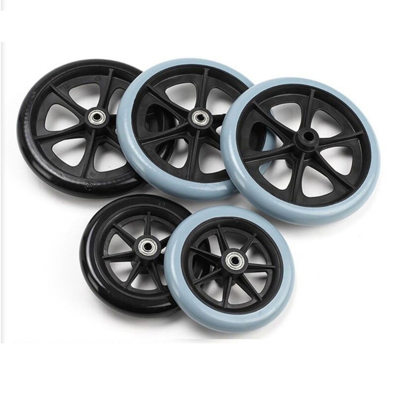 Bánh Trước Xe Lăn 6/8 Inch Bánh Xe Thay Thế Thông Dụng Bánh Lốp Đặc Chống Mài Mòn Trơn Tru Dễ Lắp Đặt