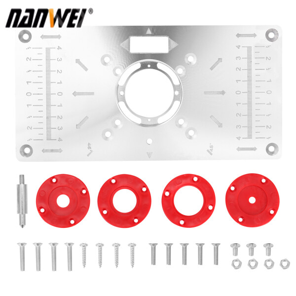 Máy Khắc Gỗ Nhựa ABS Lật Board Phay Và Khía Công Cụ Cắt Tỉa Máy Công Cụ Chế Biến Gỗ Tấm Chèn Bàn Bộ Định Tuyến Đa Năng Với 4 Nhẫn