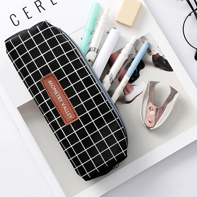 【ZNBY】Cute, Fresh, Canvas Pencil Case, Multifunctional Large-capacity Pencil Case for Elementary and Middle School Students, Stationery Box