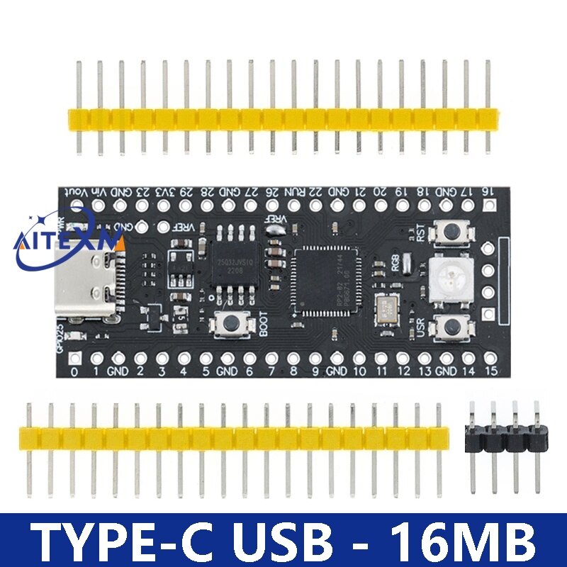 RP2040 Bo Mạch Lõi TYPE-C USB-C Cho Bo Mạch Lõi Raspberry RP2 Raspberry Pi Pico Micropython