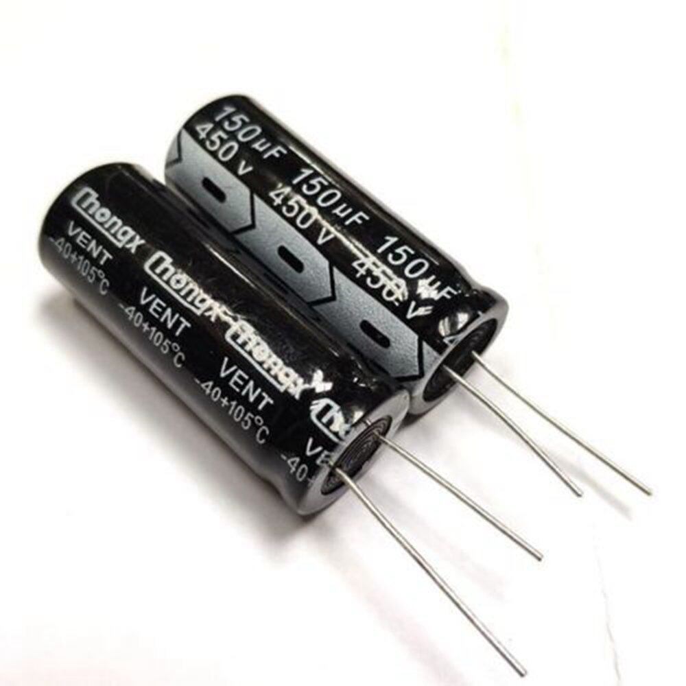 5pcs 150uf 450v 150mfd 450wv 18*35mm radial aluminum electrolytic capacitor
