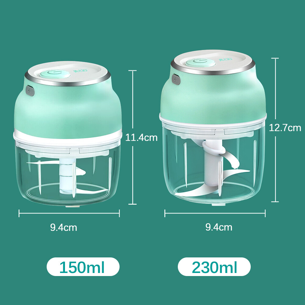 Vastar Mini Electric Food Chopper Blender Multi-Function 150ml/230ml For Garlic Meats Vegetable Fruits Nuts Onions Baby Food Milk Shake Mincer Mixer