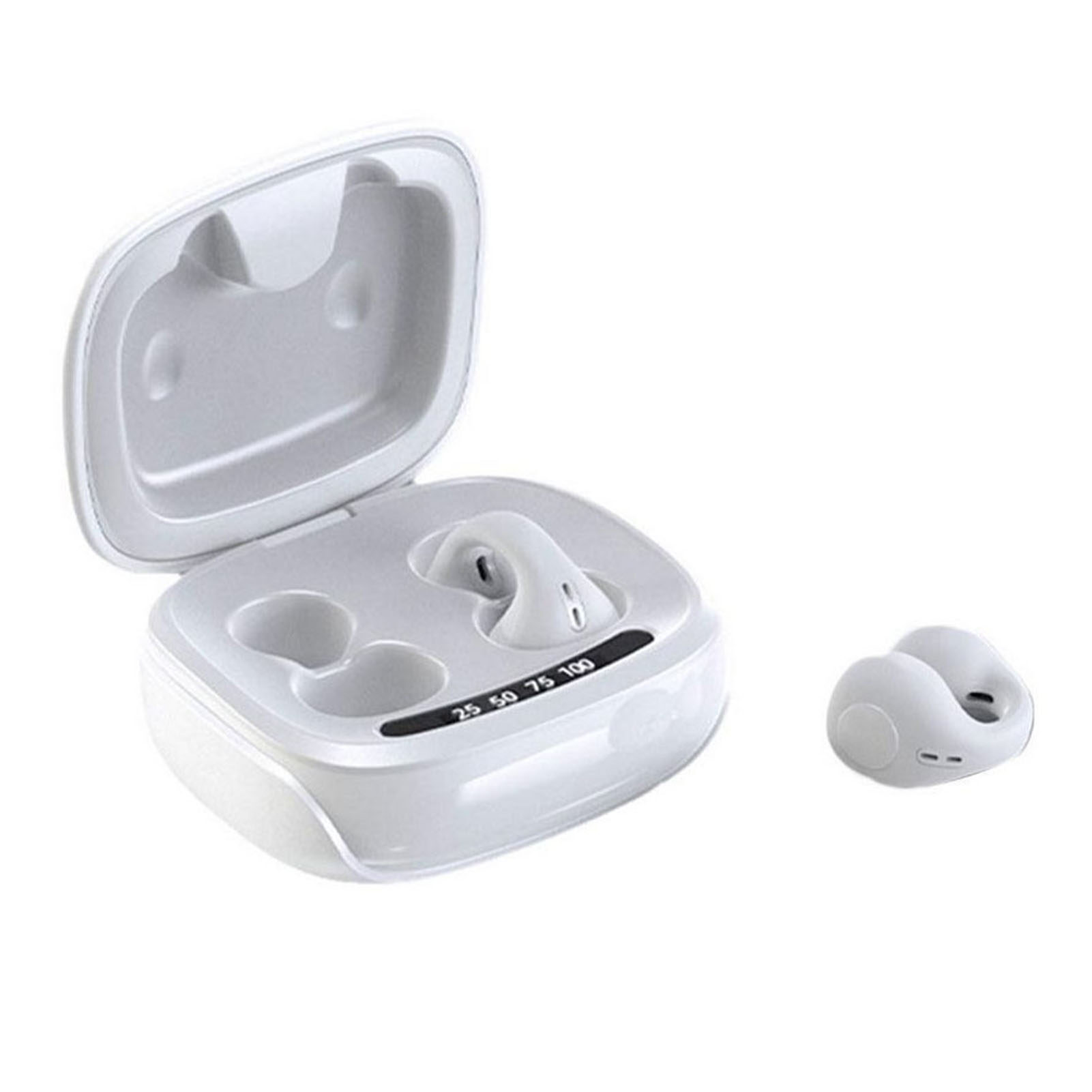 Jx80 tai nghe gắn tai không dây âm thanh nổi HiFi bao quanh dẫn truyền âm thanh qua xương Màn hình LED kỹ thuật số Bluetooth tương thích 5.3 với trợ lý giọng nói tai-Tai nghe cài sử dụng thường nhật
