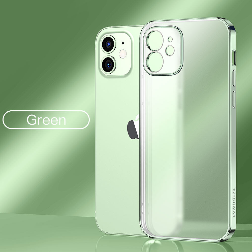 Ốp Điện Thoại Nhám Mạ Smartdevil Ốp Bảo Vệ Mờ Chống Rơi Cho iPhone 12 Mini 12Pro Iphone 12 Pro Max Vỏ Mềm Bao Gồm Ống Kính ， Chống-Vân Tay